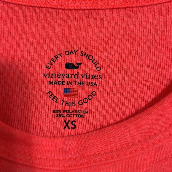 NWT Vineyard Vines Thursday is the New Friday Logo Tee Neon Watermelon Size XS - Picture 3 of 6